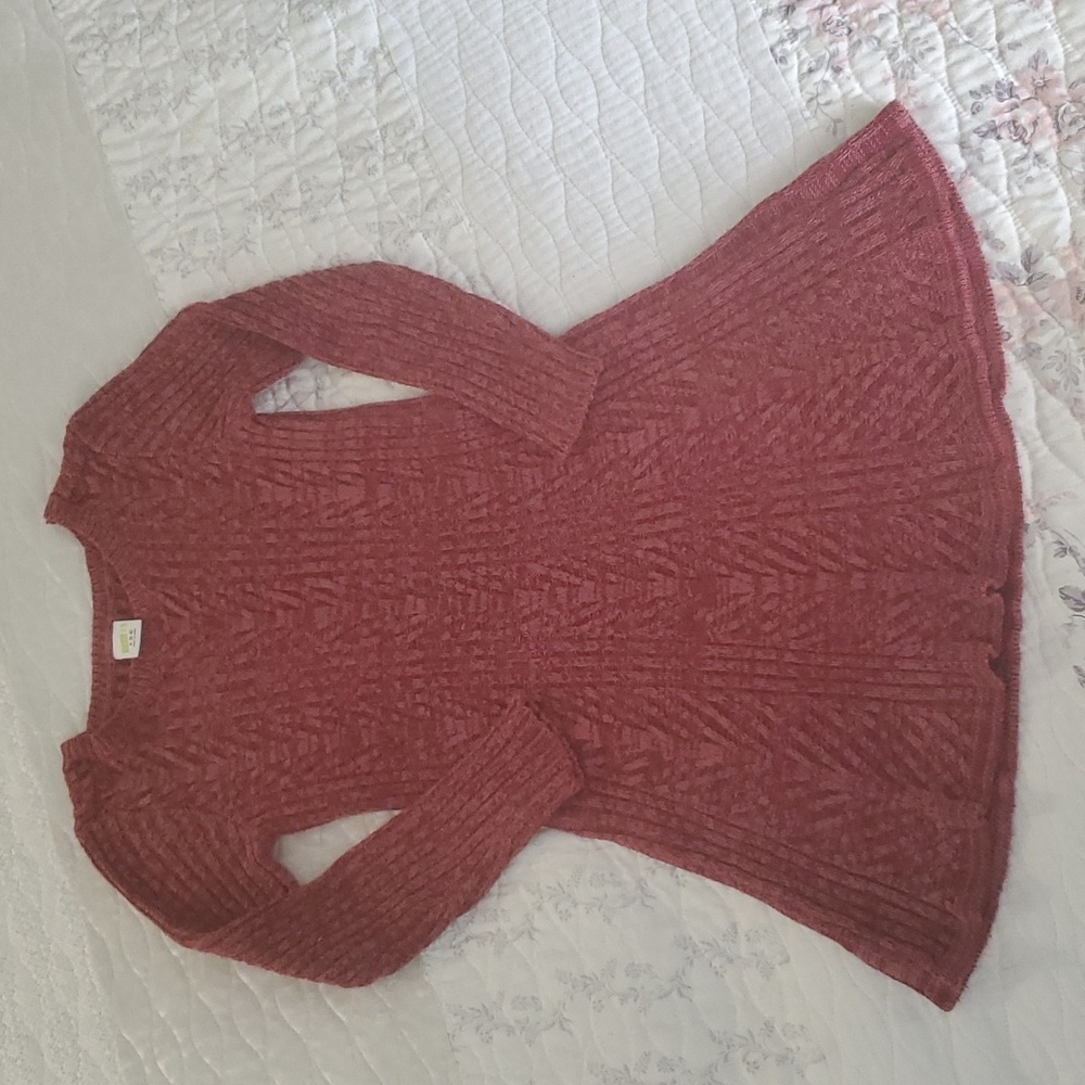 Crazy 8 girls long sleeves sweater dress red wine size S (5/6)